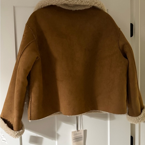 NWT Brown Shearling Women's Jacket - Picture 4 of 7